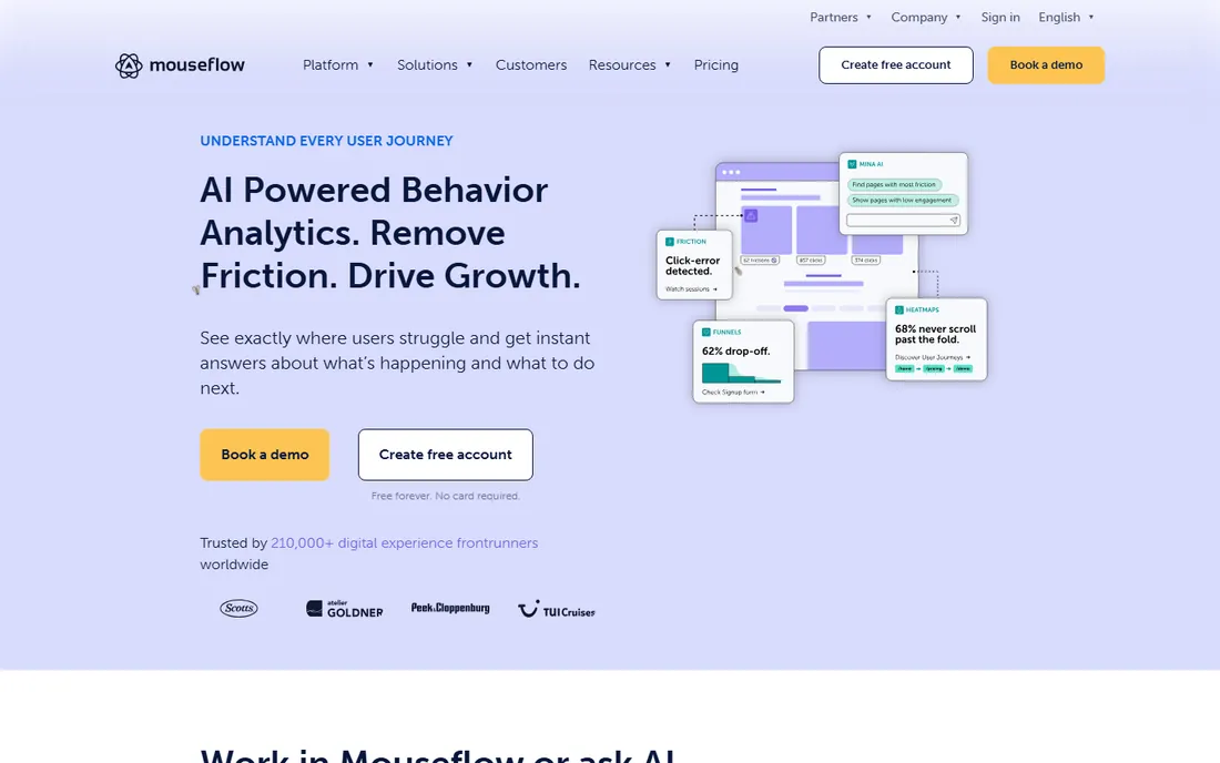 Mouseflow homepage