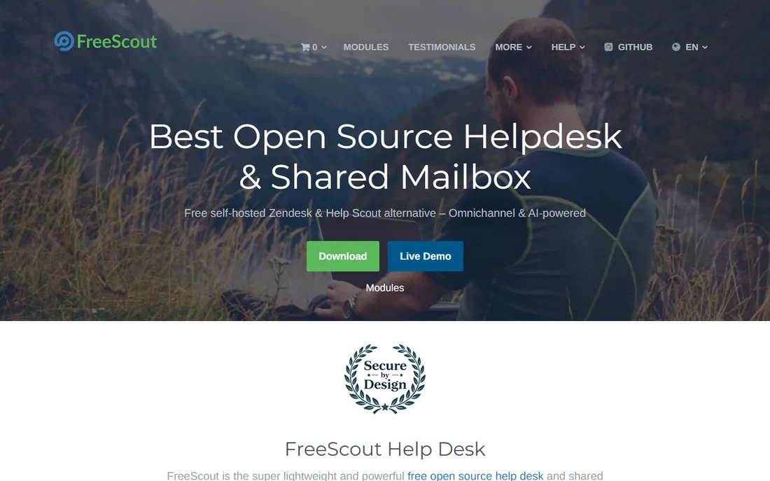 FreeScout homepage