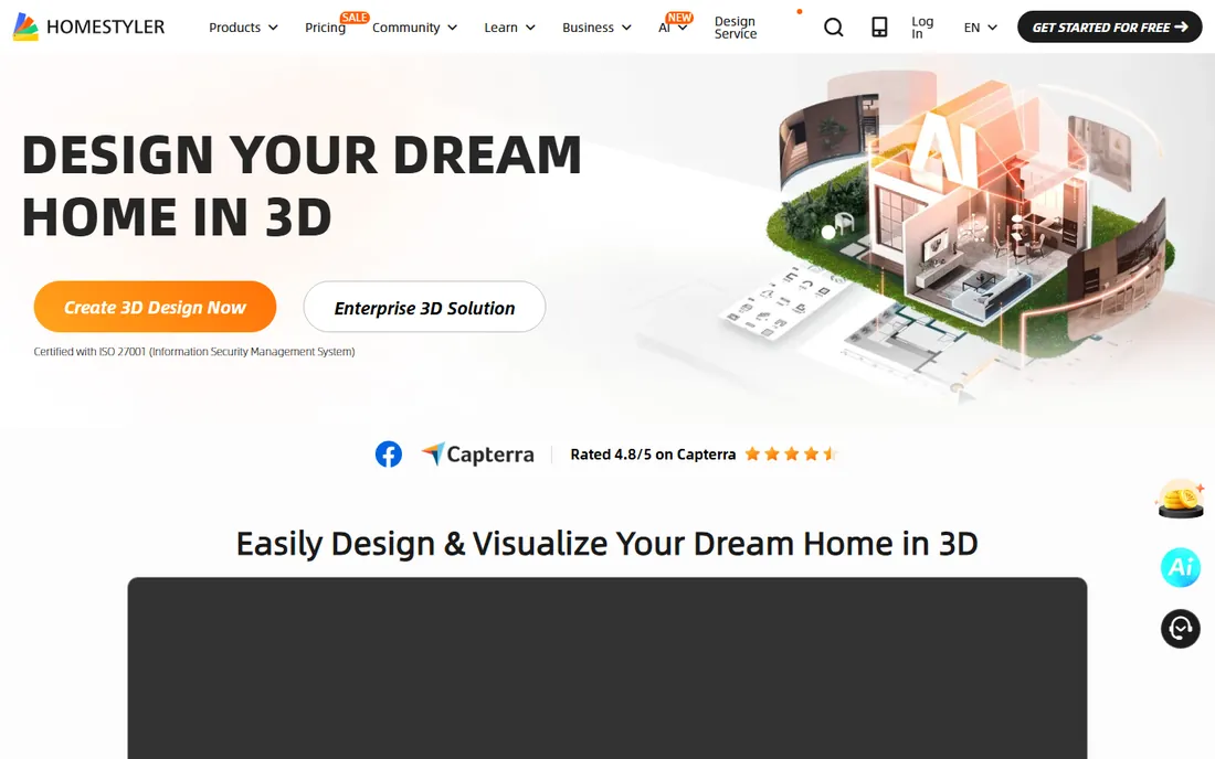 Homestyler homepage