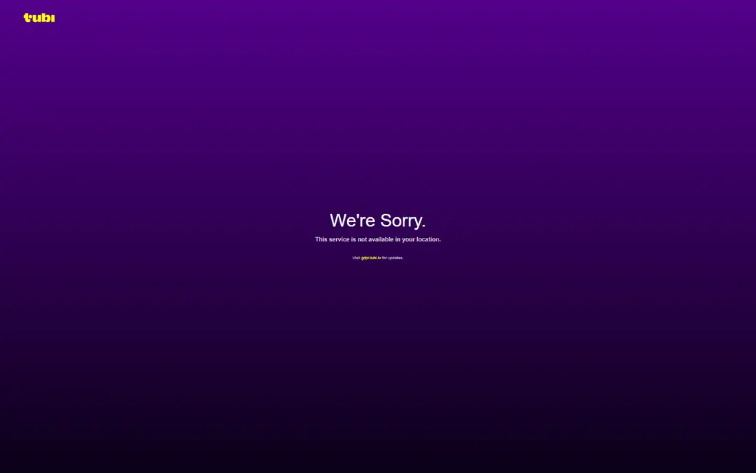 Tubi homepage