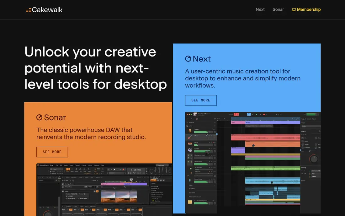 Cakewalk Sonar homepage