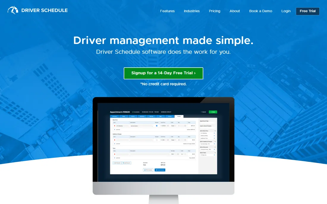 DriverSchedule homepage