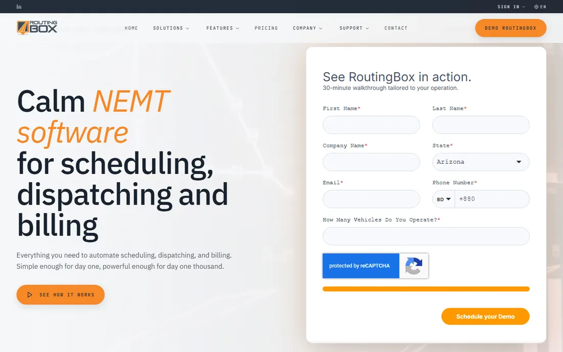 RoutingBox homepage