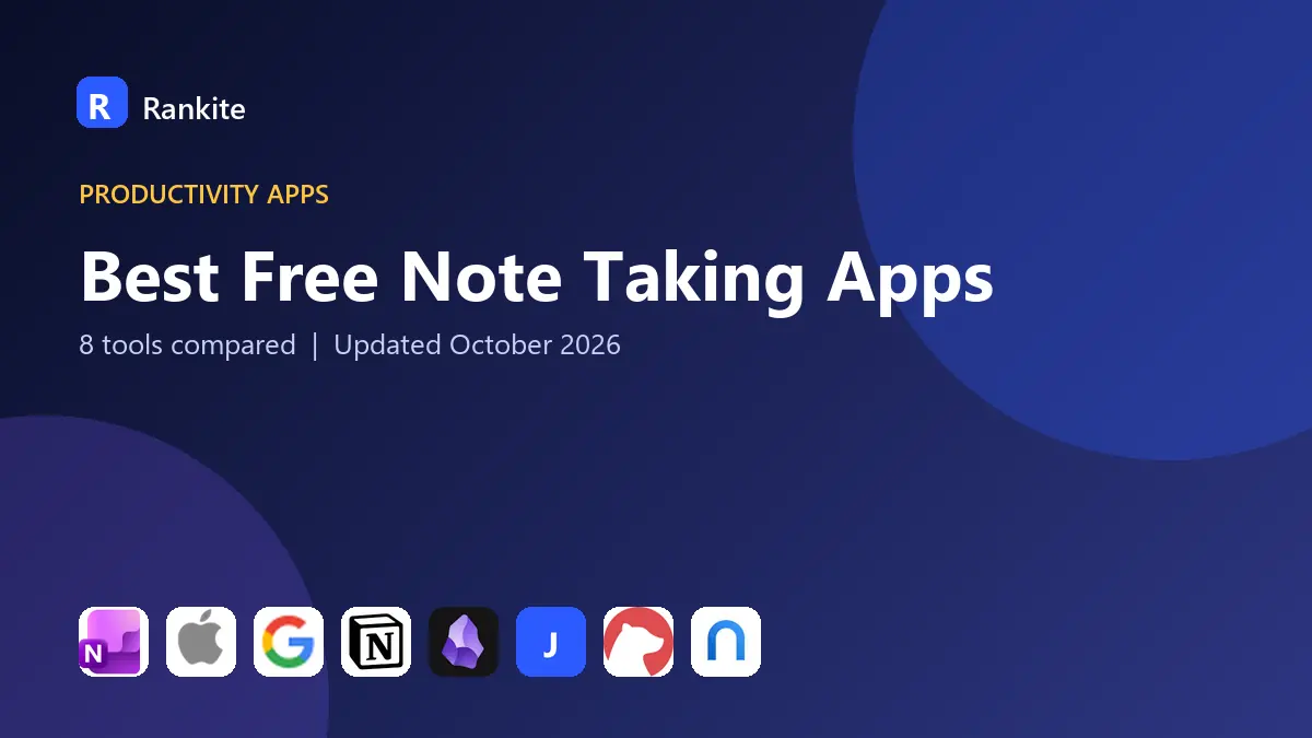 Best Free Note Taking Apps in 2026: 8 Tools Compared