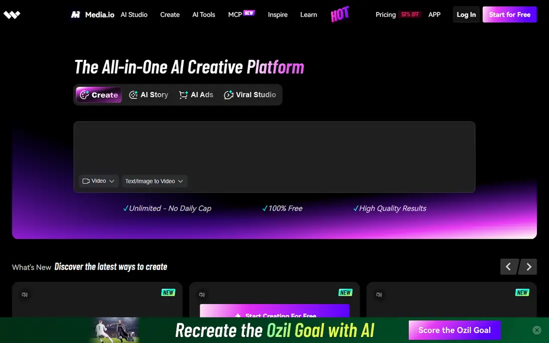 Media.io Watermark Remover homepage