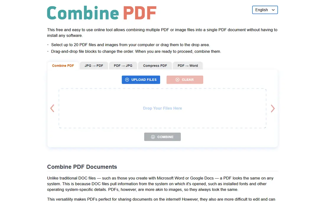 CombinePDF homepage
