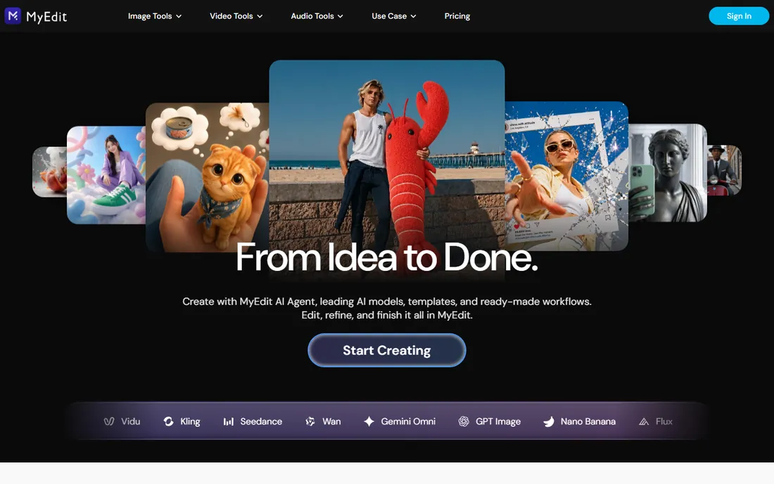 MyEdit homepage