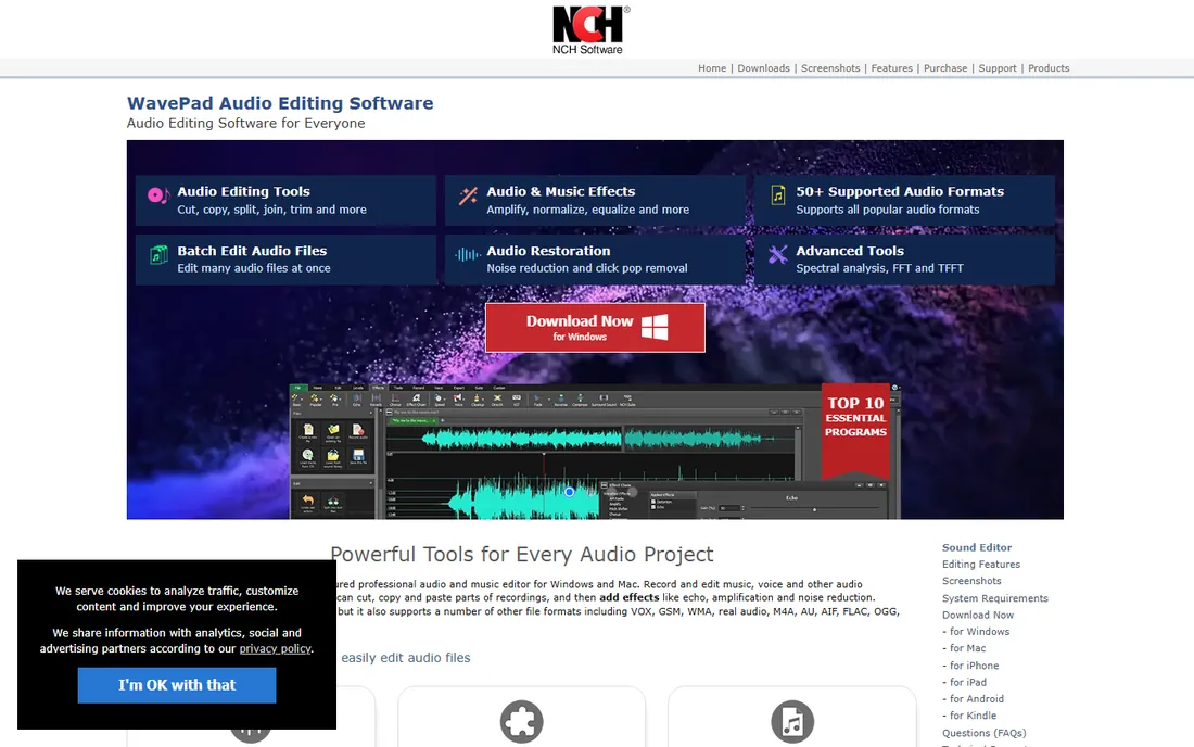 WavePad homepage