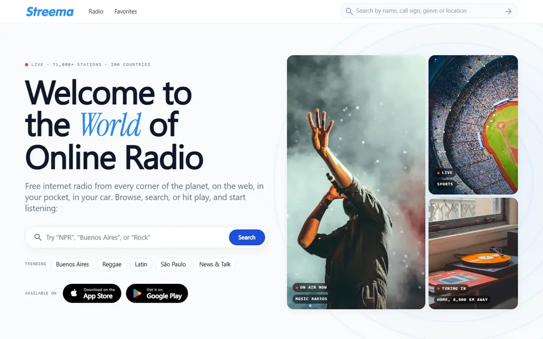 Simple Radio homepage