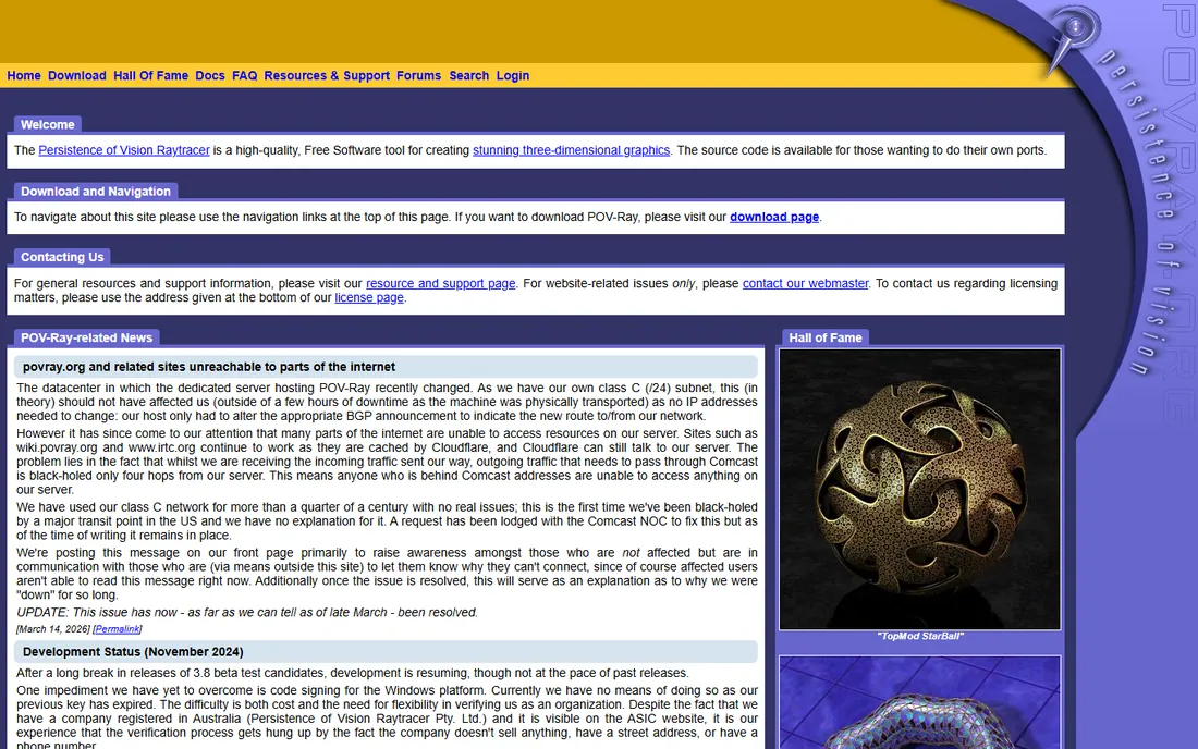 POV-Ray homepage