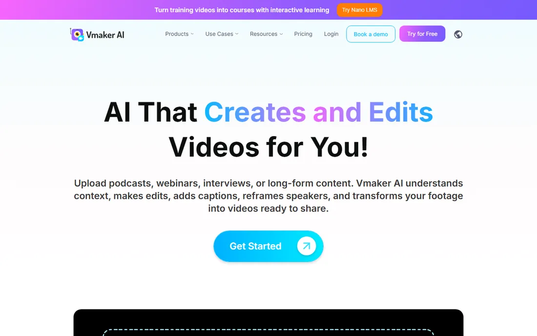 Vmaker homepage