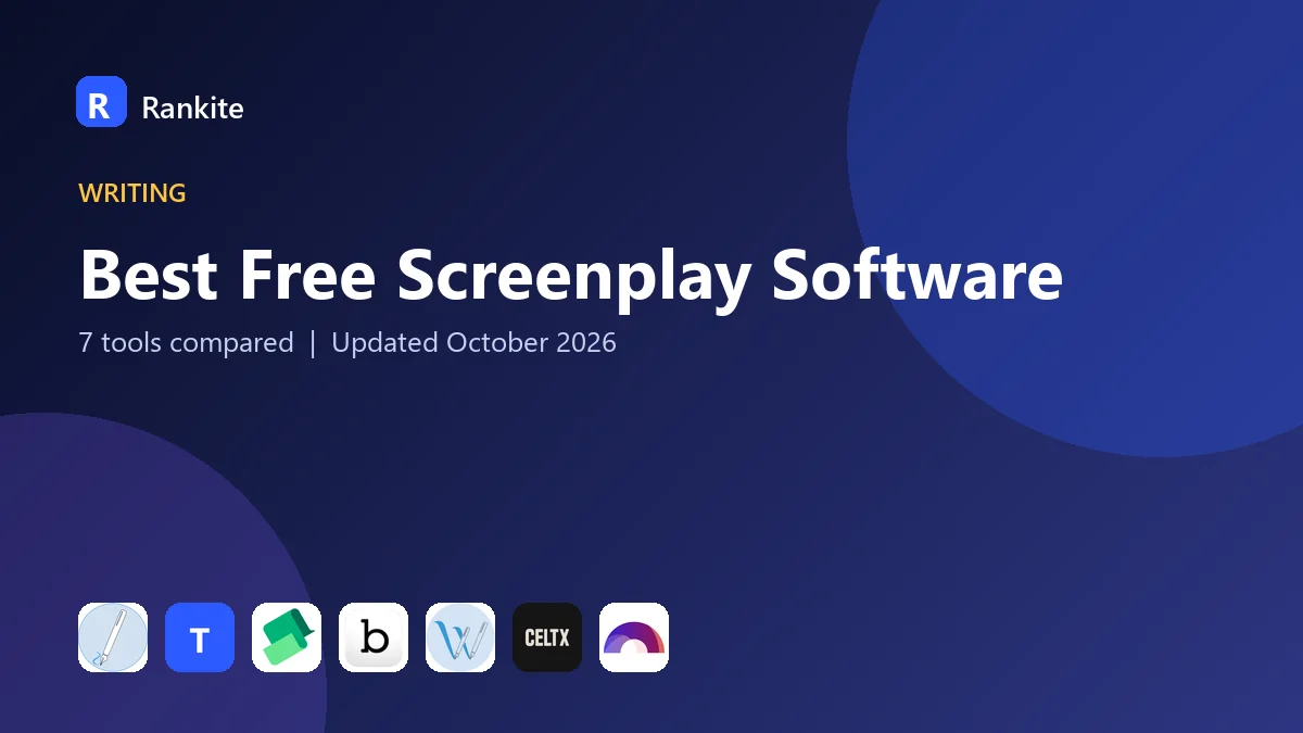 Best Free Screenplay Software in 2026: 7 Tools Compared