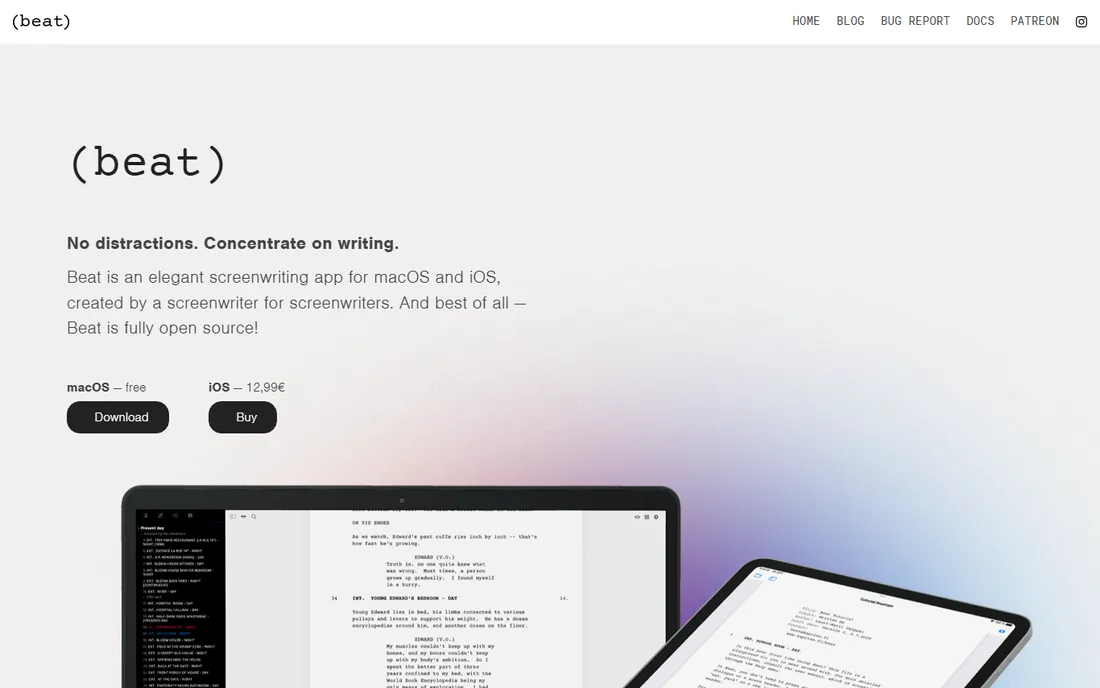 Beat homepage