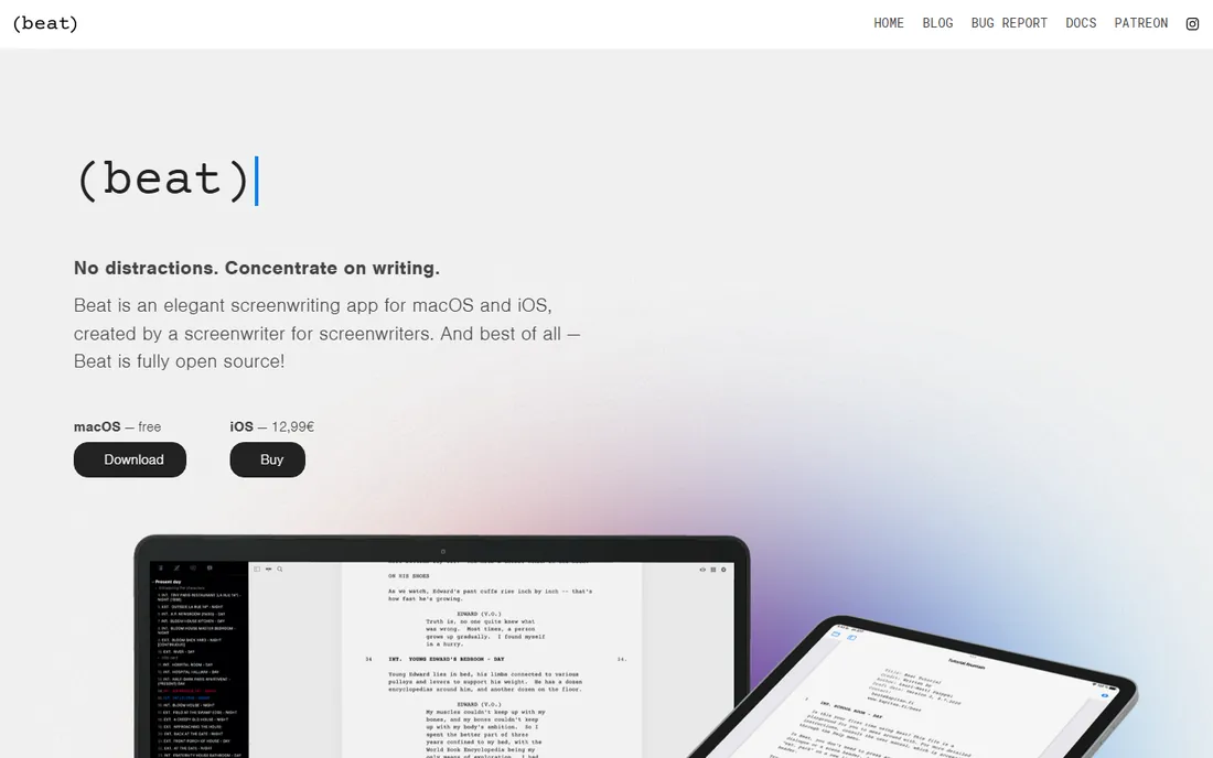Beat homepage