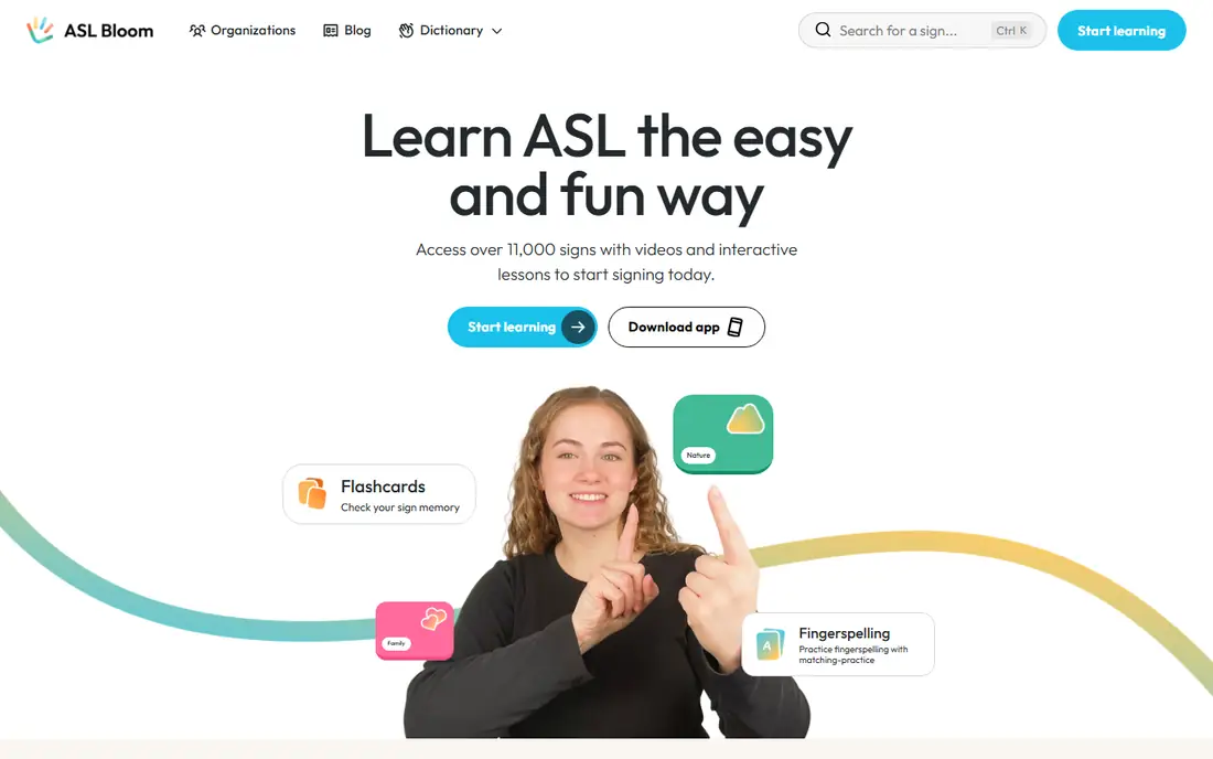 ASL Bloom homepage
