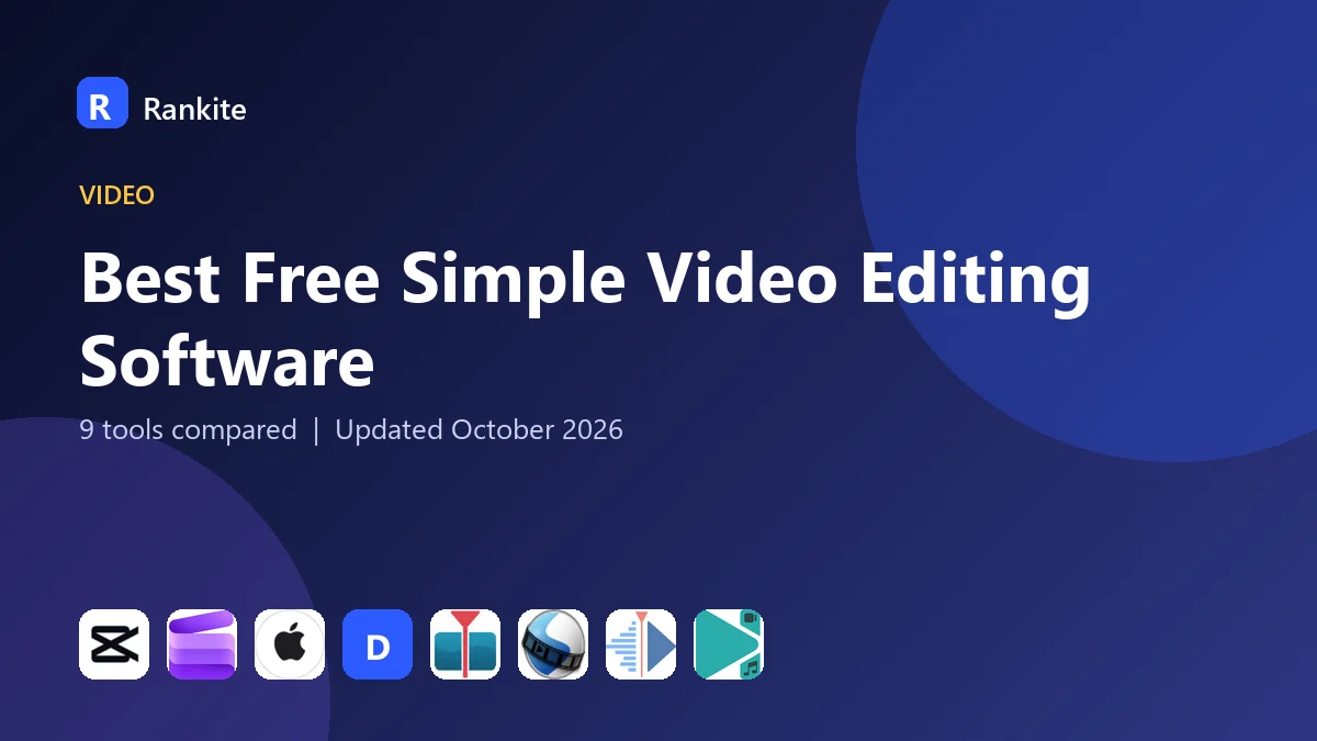 Best Free Simple Video Editing Software in 2026: 9 Tools Compared
