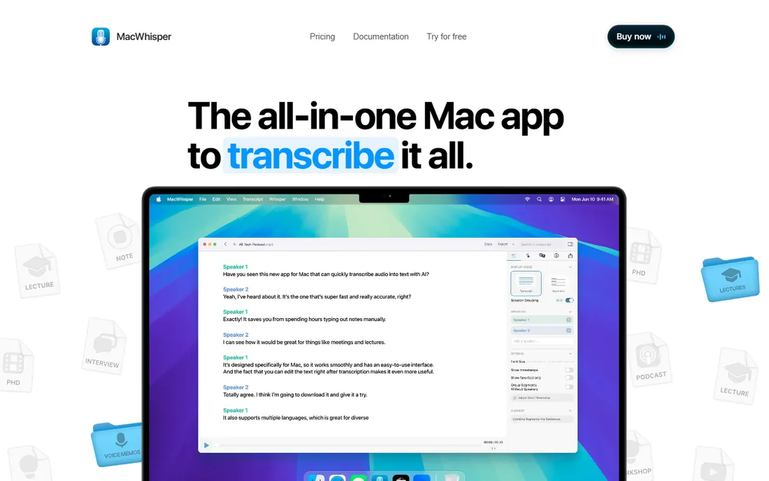 MacWhisper homepage