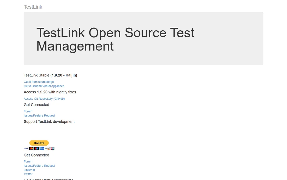 TestLink homepage
