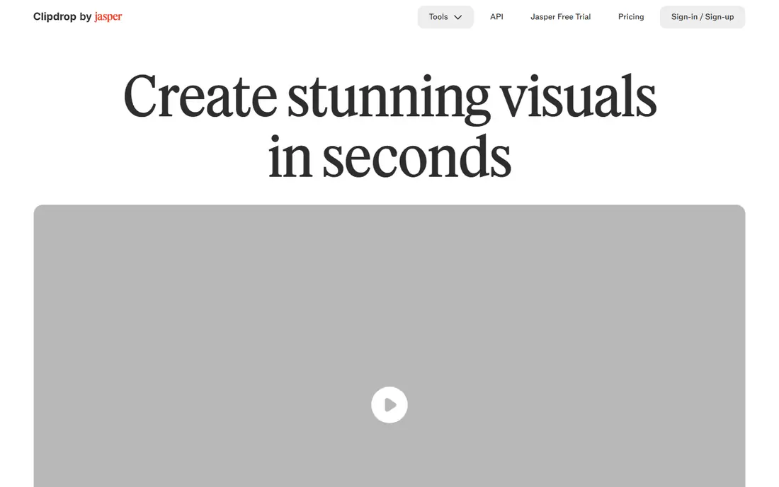 Clipdrop homepage