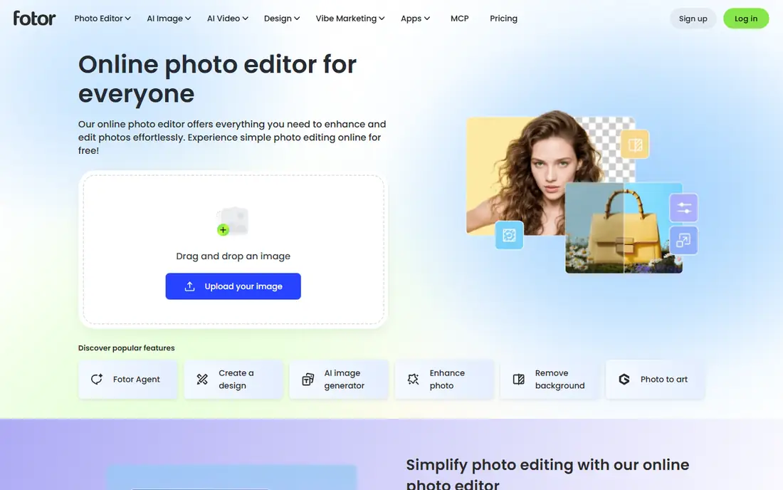 Fotor homepage