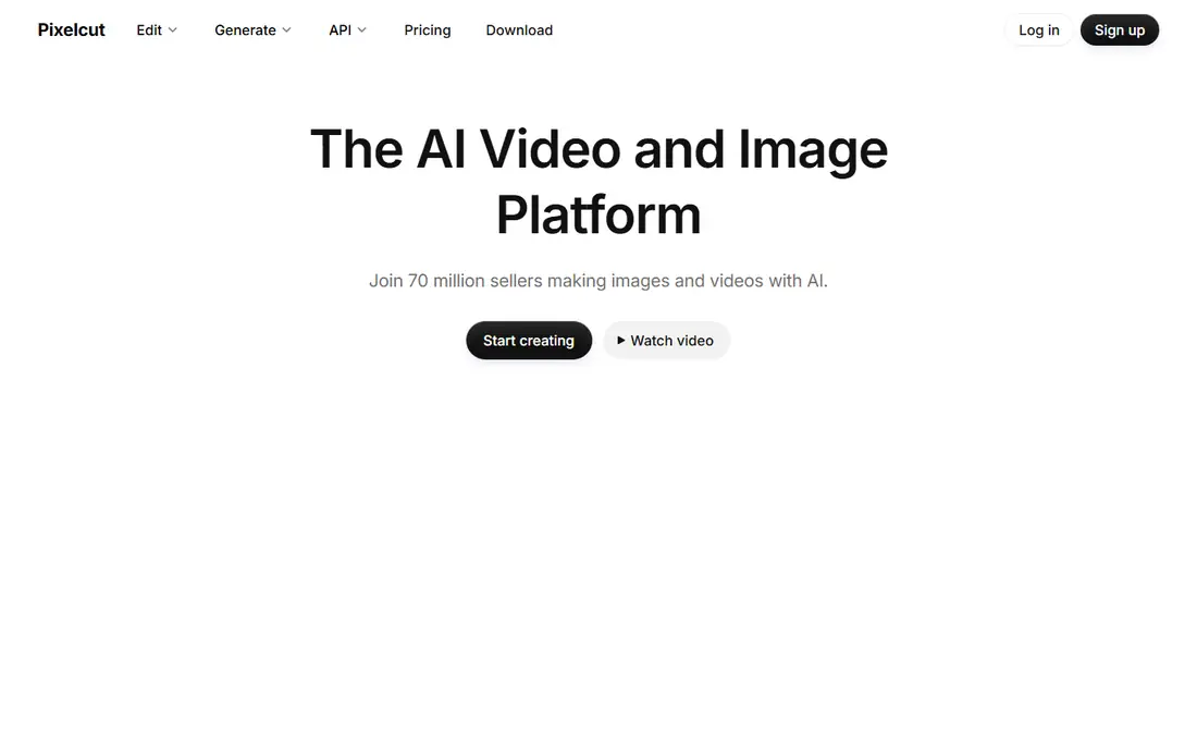 Pixelcut homepage