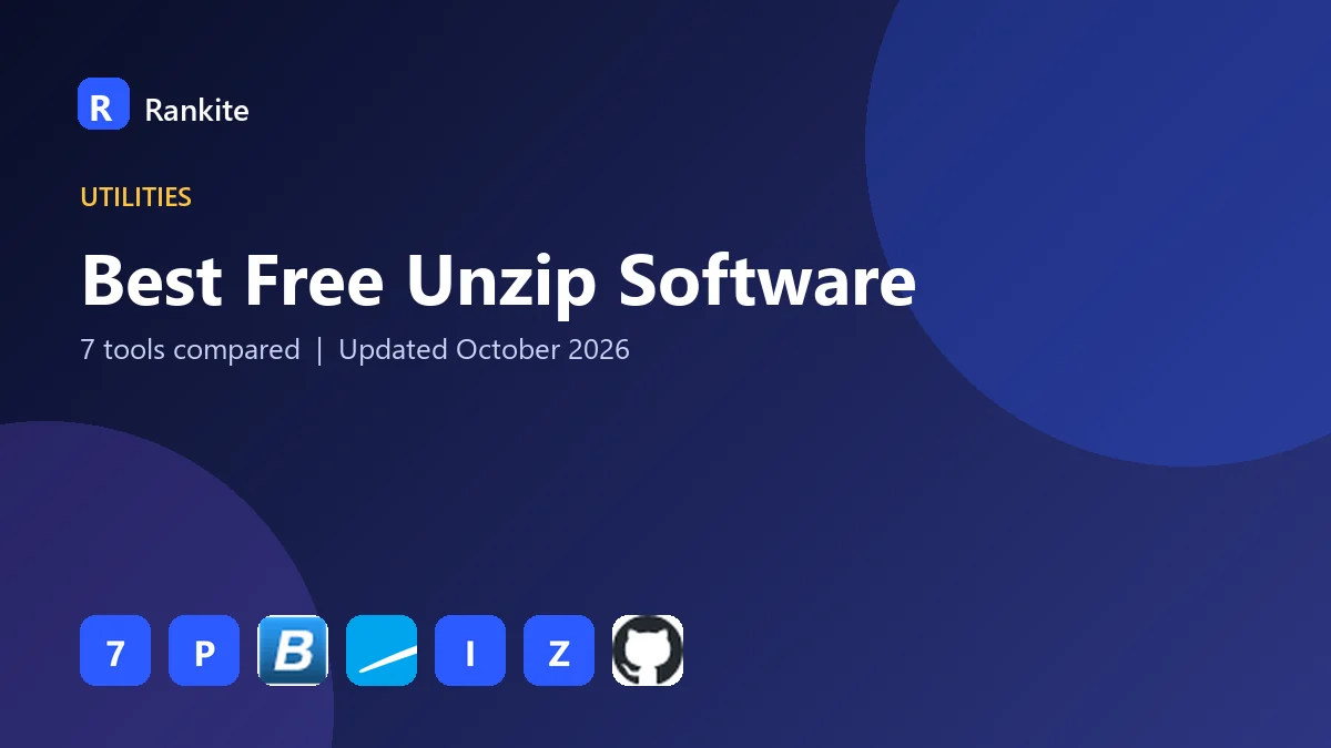 Best Free Unzip Software in 2026: 7 Tools Compared