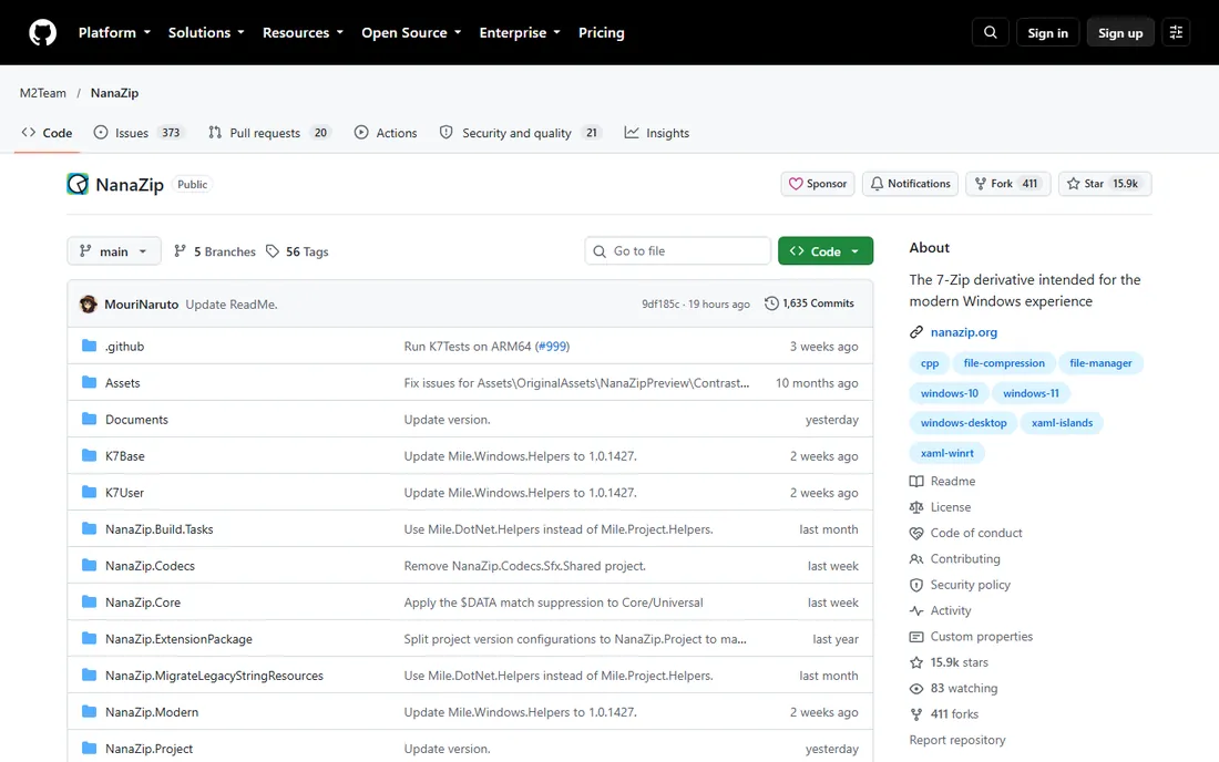 NanaZip homepage