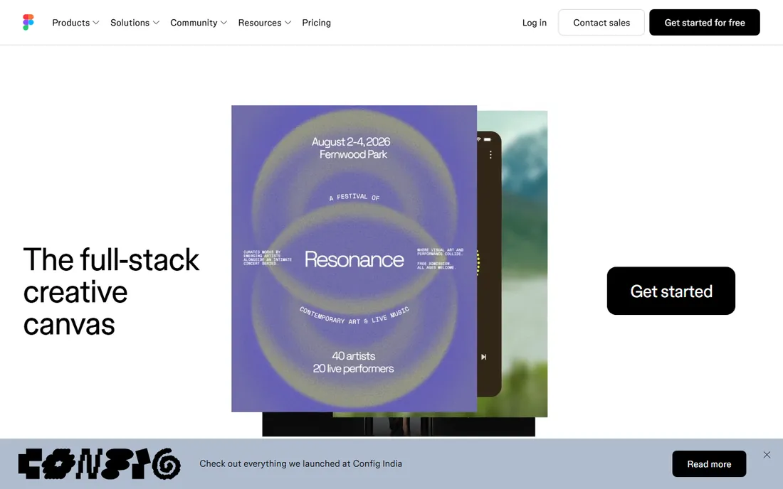 Figma homepage