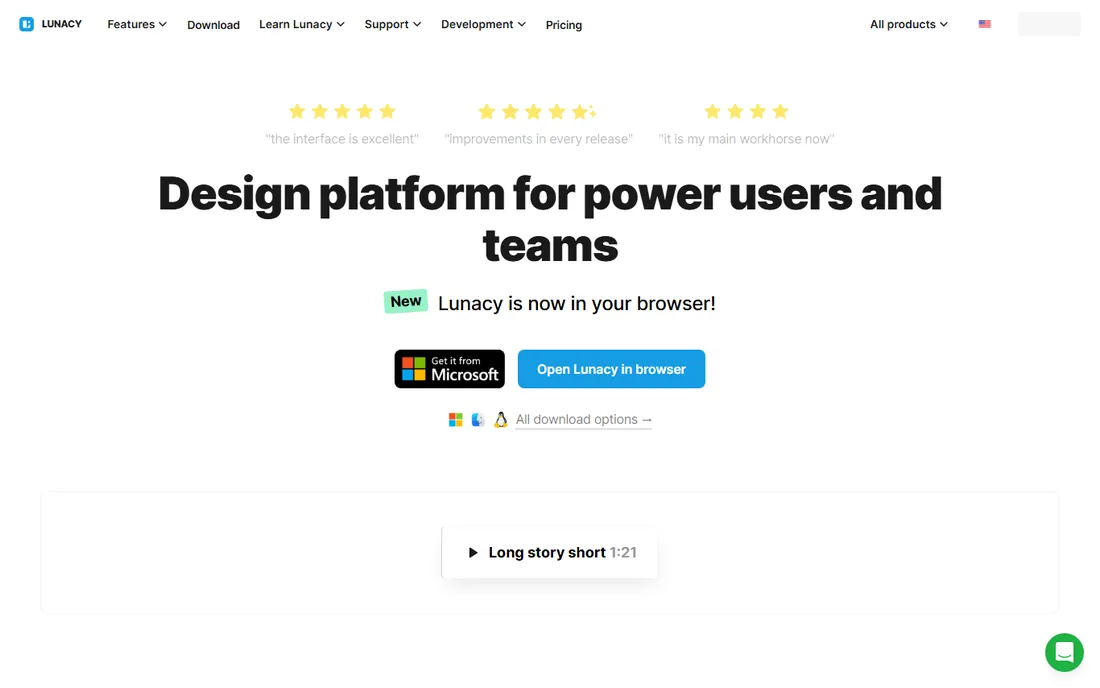 Lunacy homepage