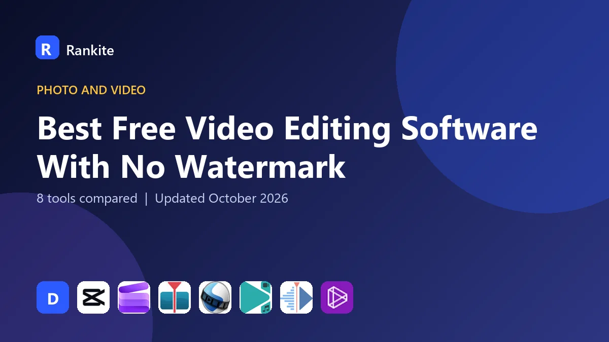 Best Free Video Editing Software With No Watermark in 2026: 8 Tools Compared