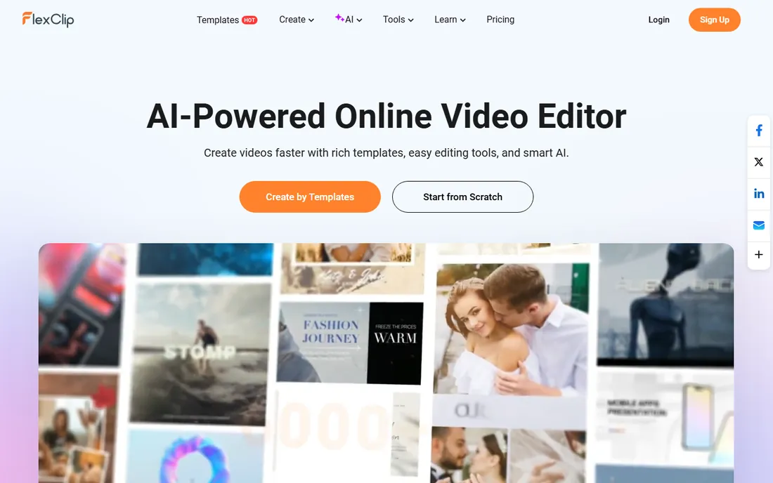 FlexClip homepage