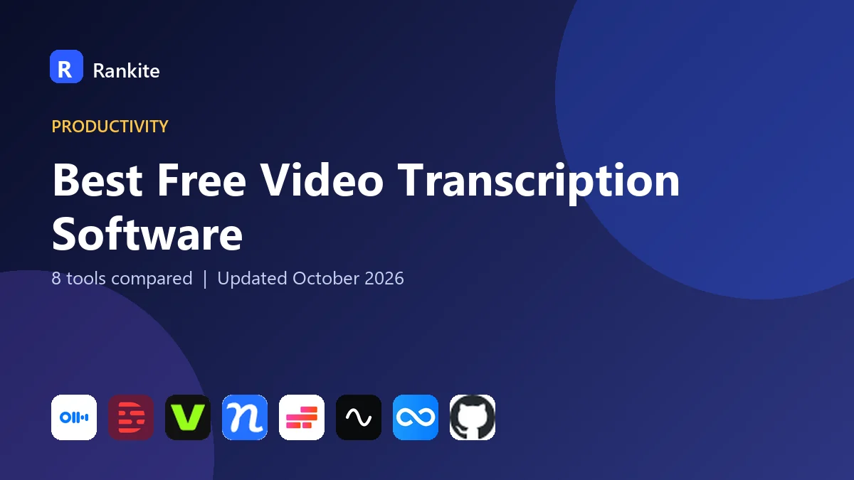 Best Free Video Transcription Software in 2026: 8 Tools Compared