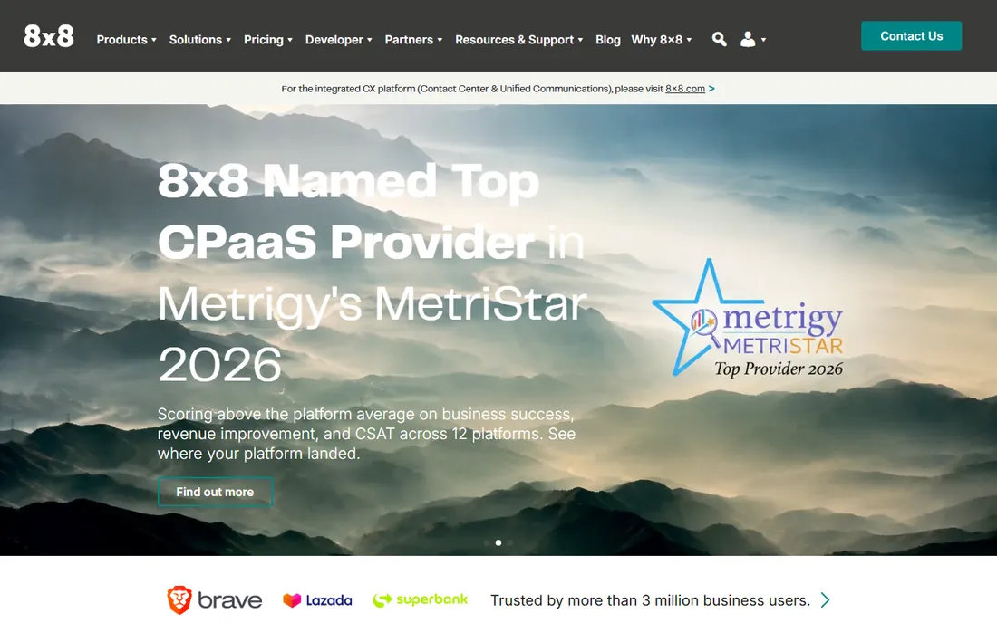 8x8 Meet homepage