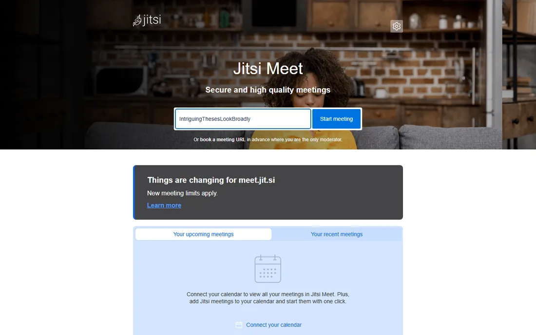 Jitsi Meet homepage
