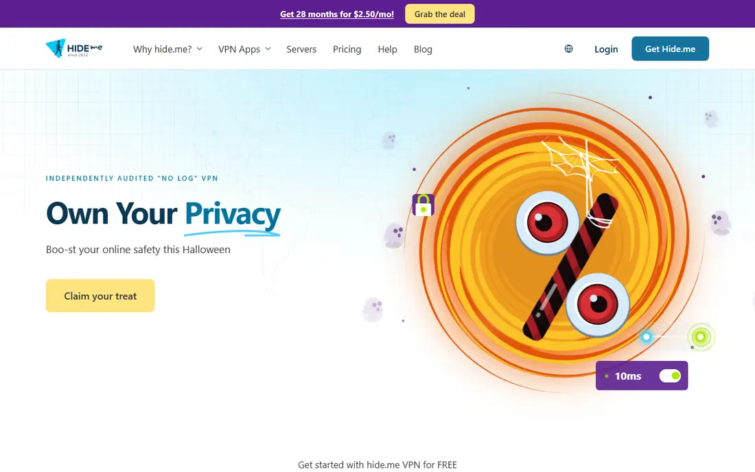 hide.me homepage