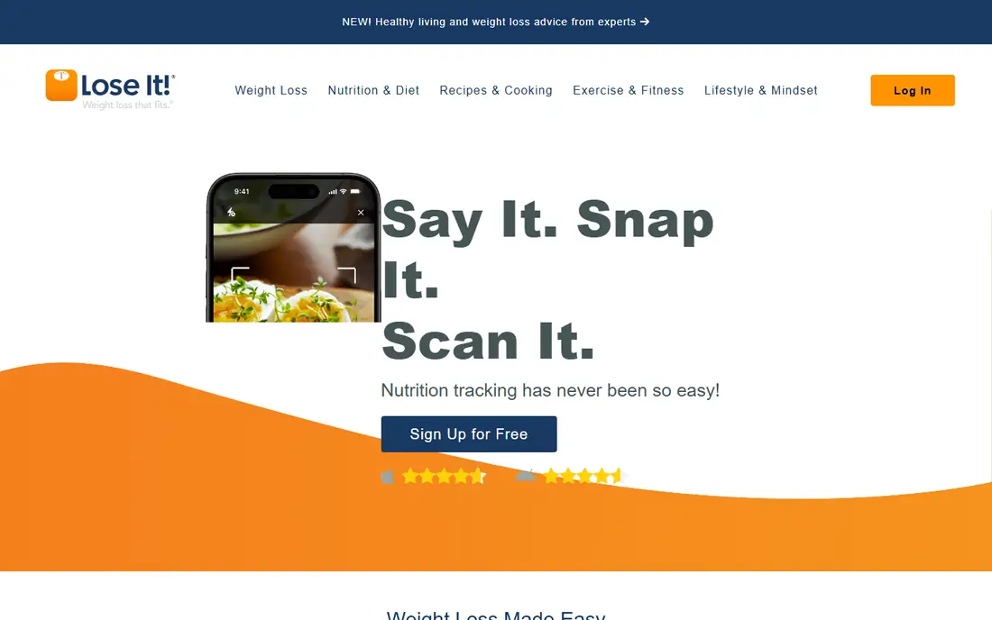 Lose It! homepage