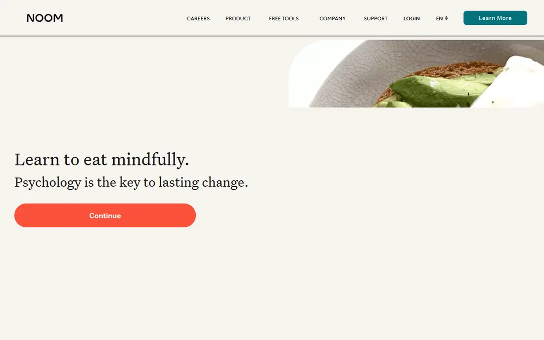 Noom homepage