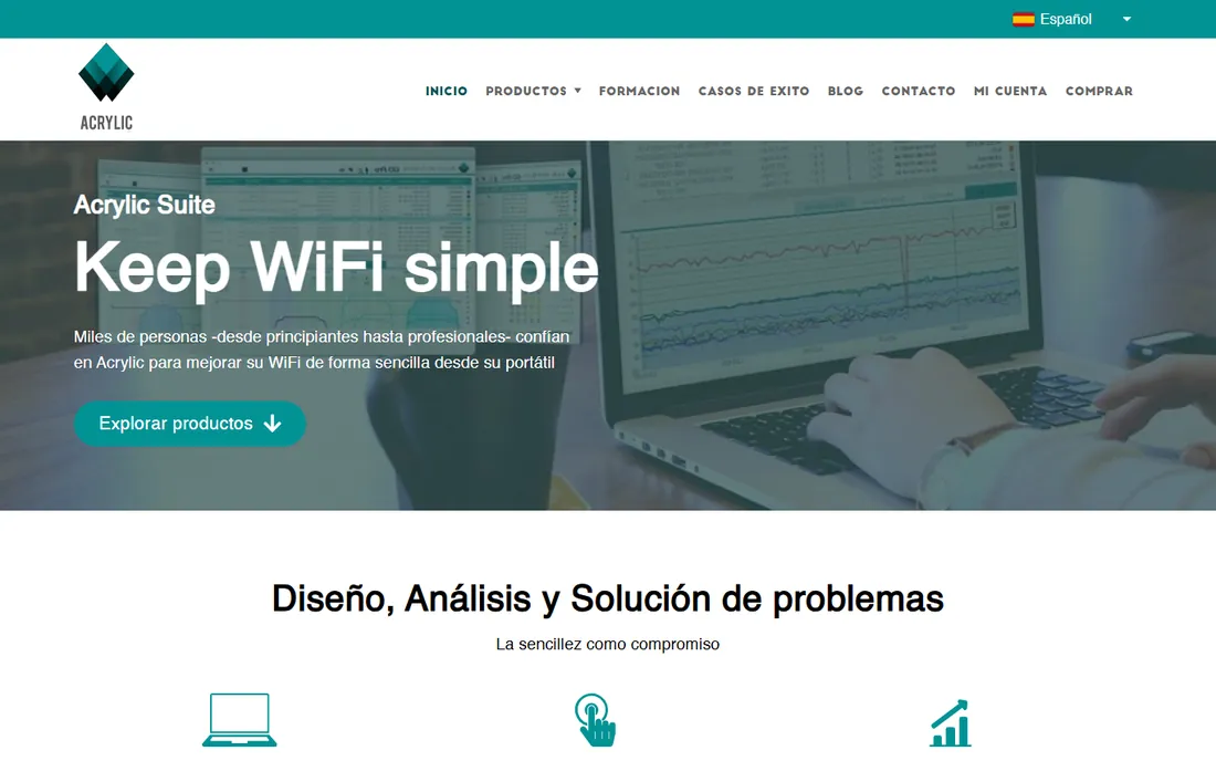 Acrylic Wi-Fi homepage