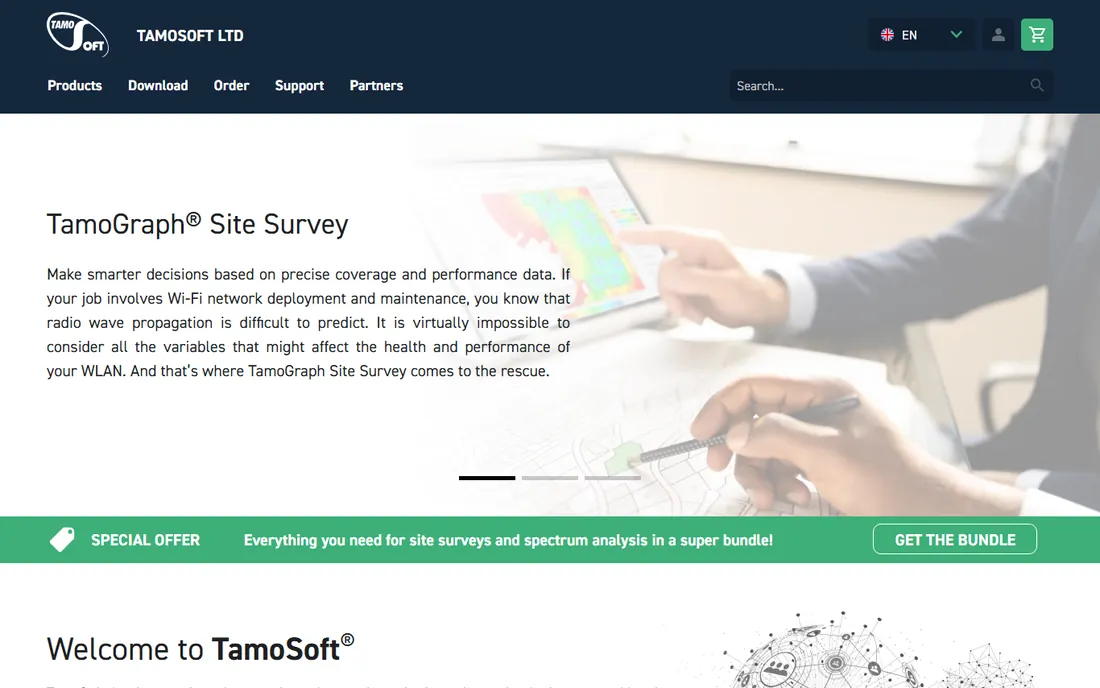 TamoGraph Site Survey homepage
