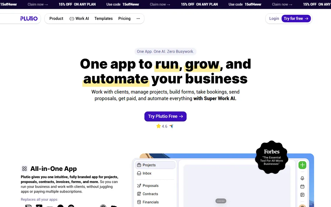 Plutio homepage