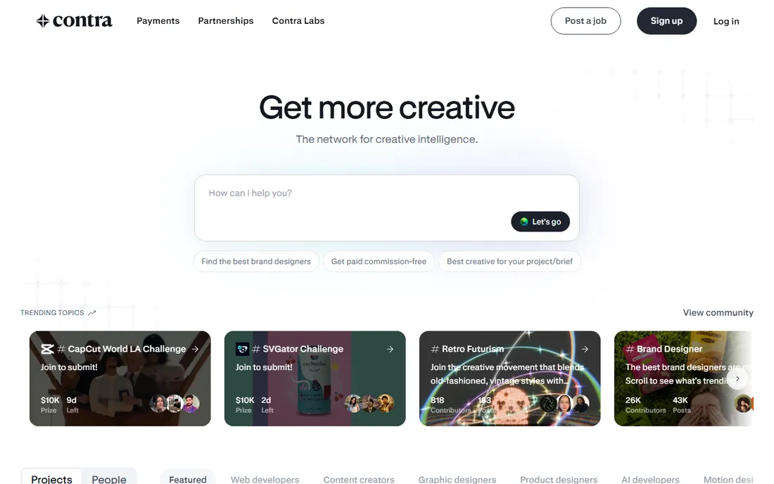 Contra homepage