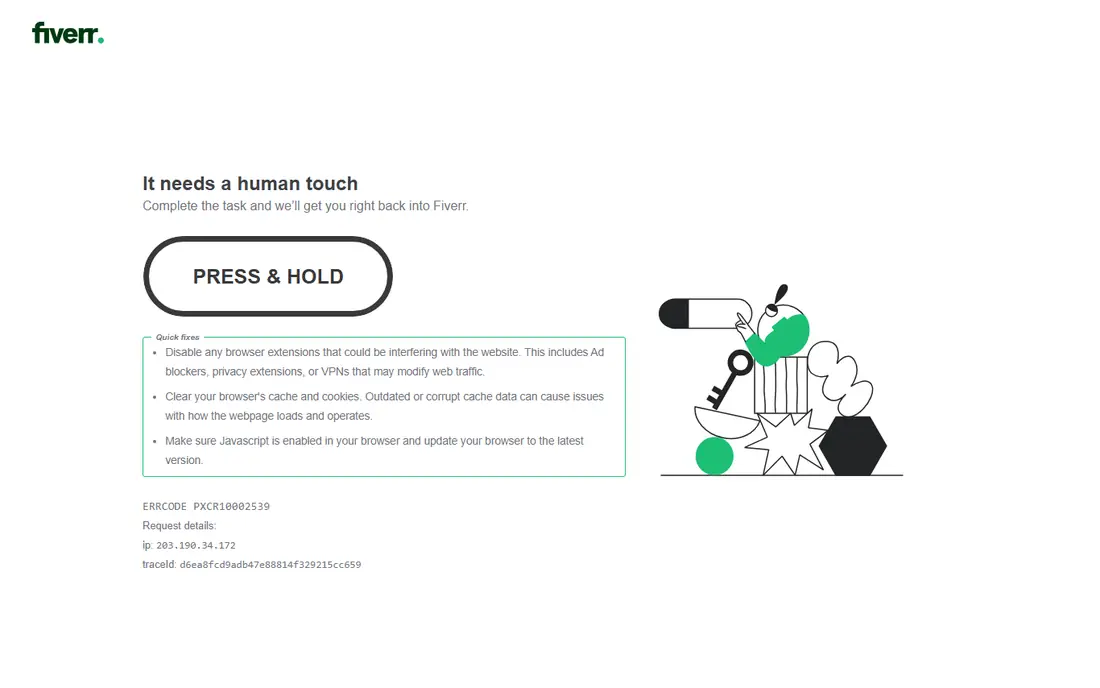 Fiverr homepage