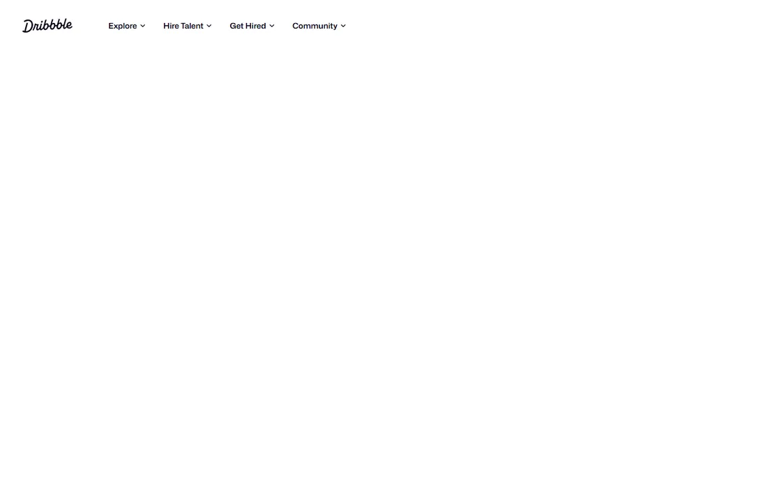 Dribbble homepage