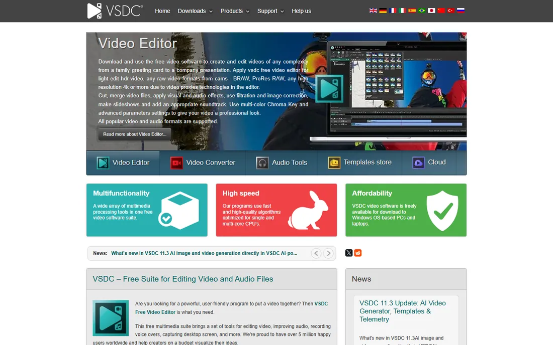 VSDC homepage