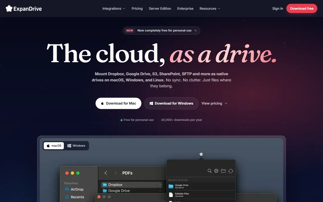 ExpanDrive homepage