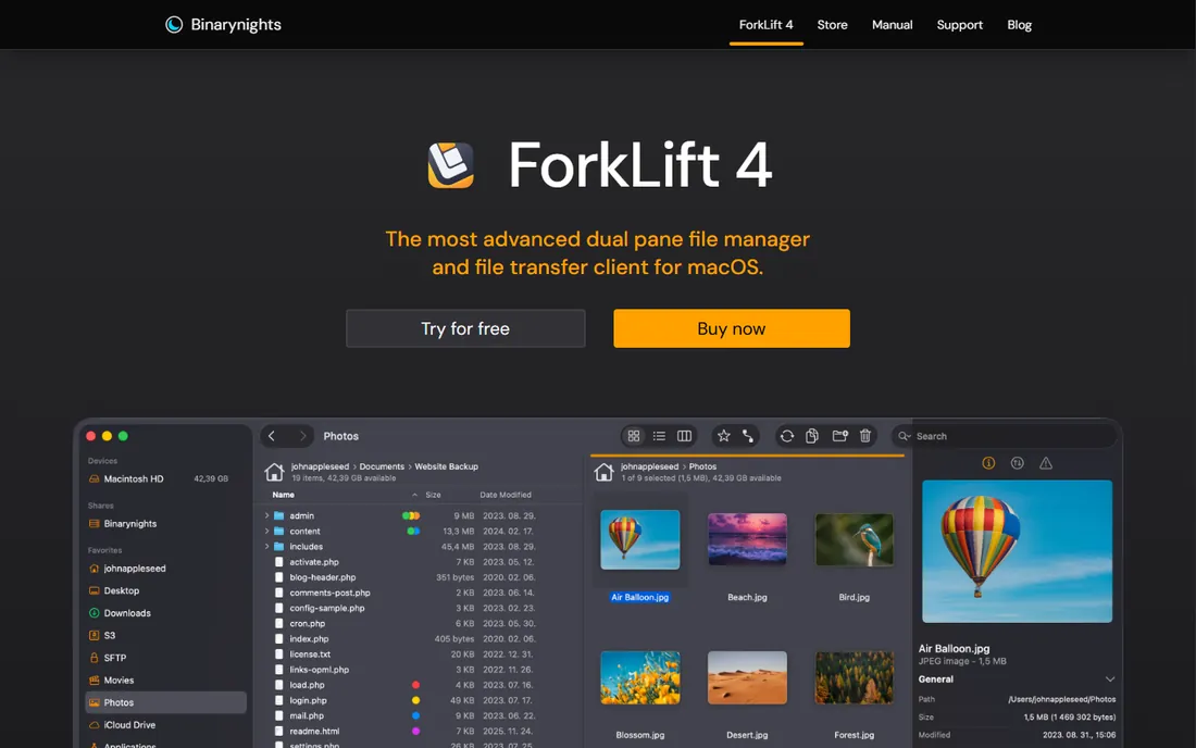 ForkLift homepage