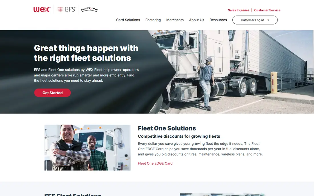 Fleet One Edge homepage
