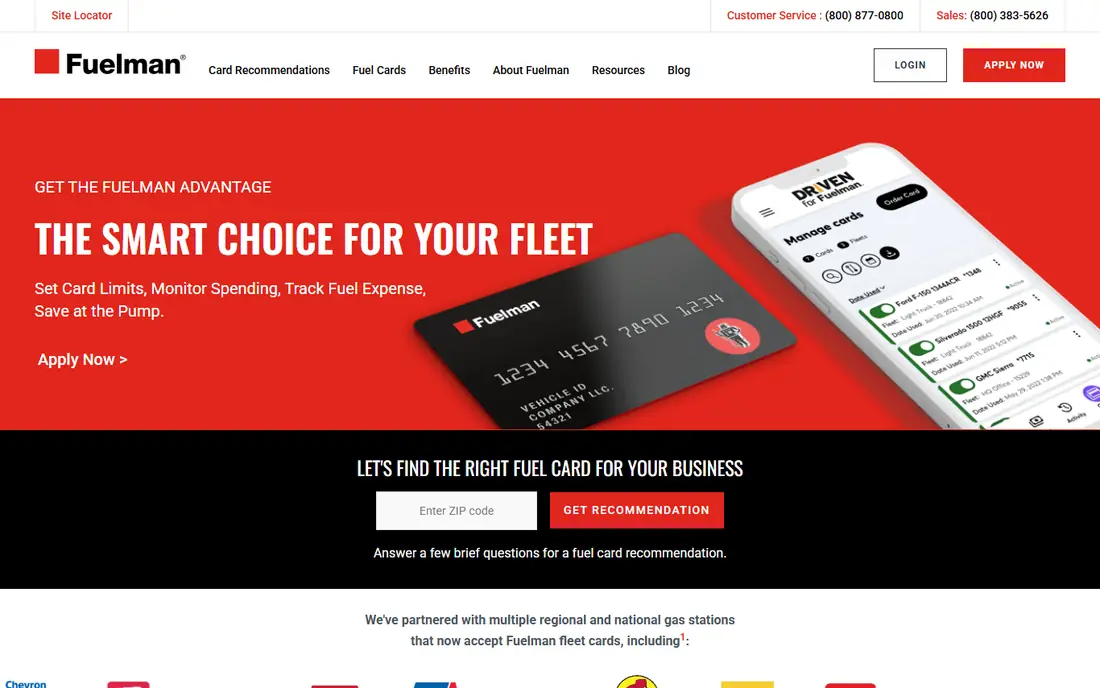 Fuelman homepage