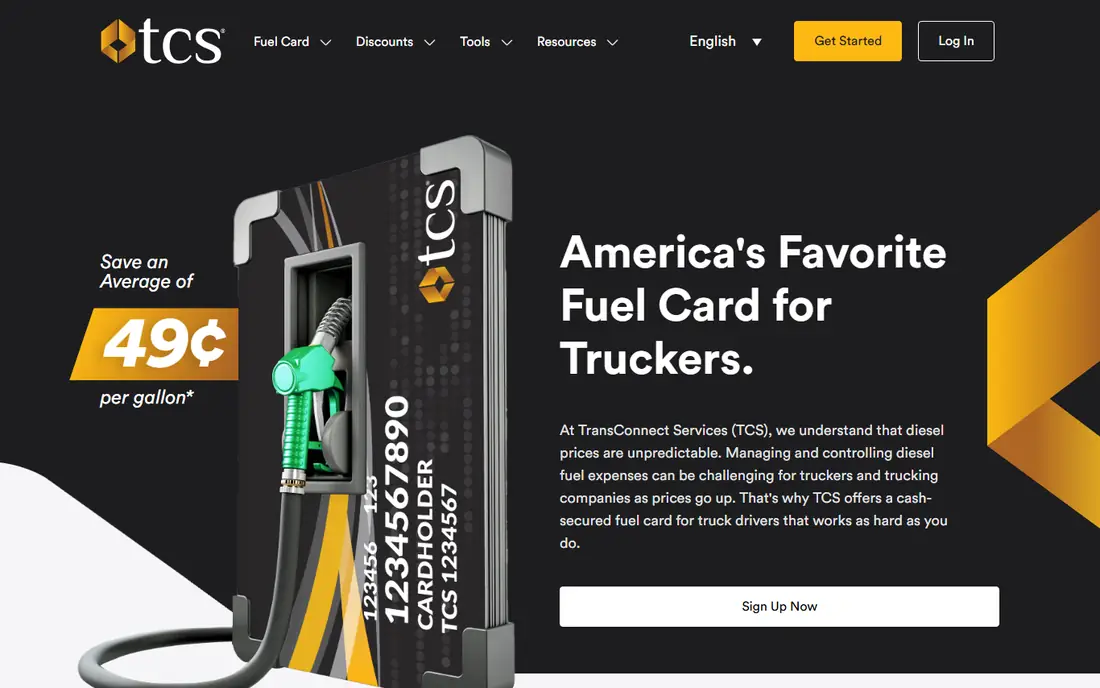 TCS Fuel homepage