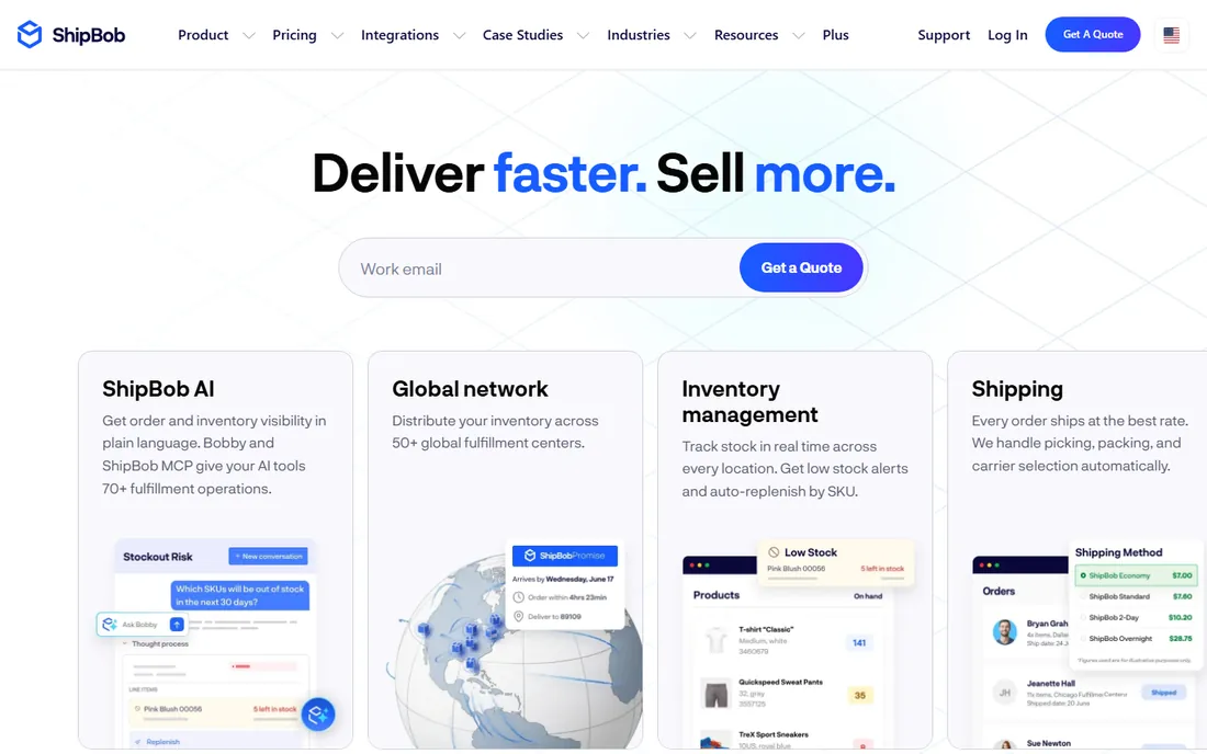 ShipBob homepage